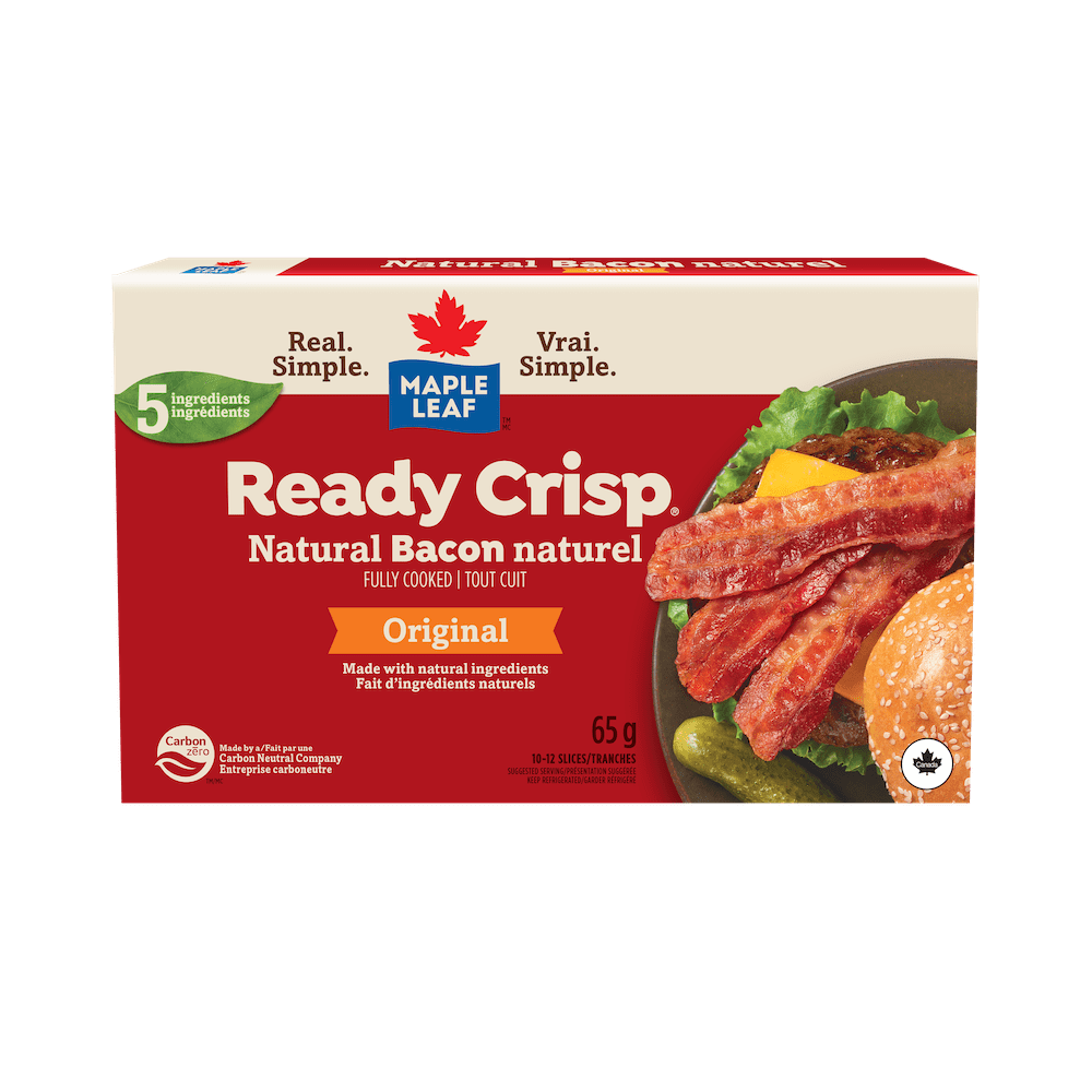 Bacon naturel en tranches tout cuit Ready Crisp® Maple Leaf®